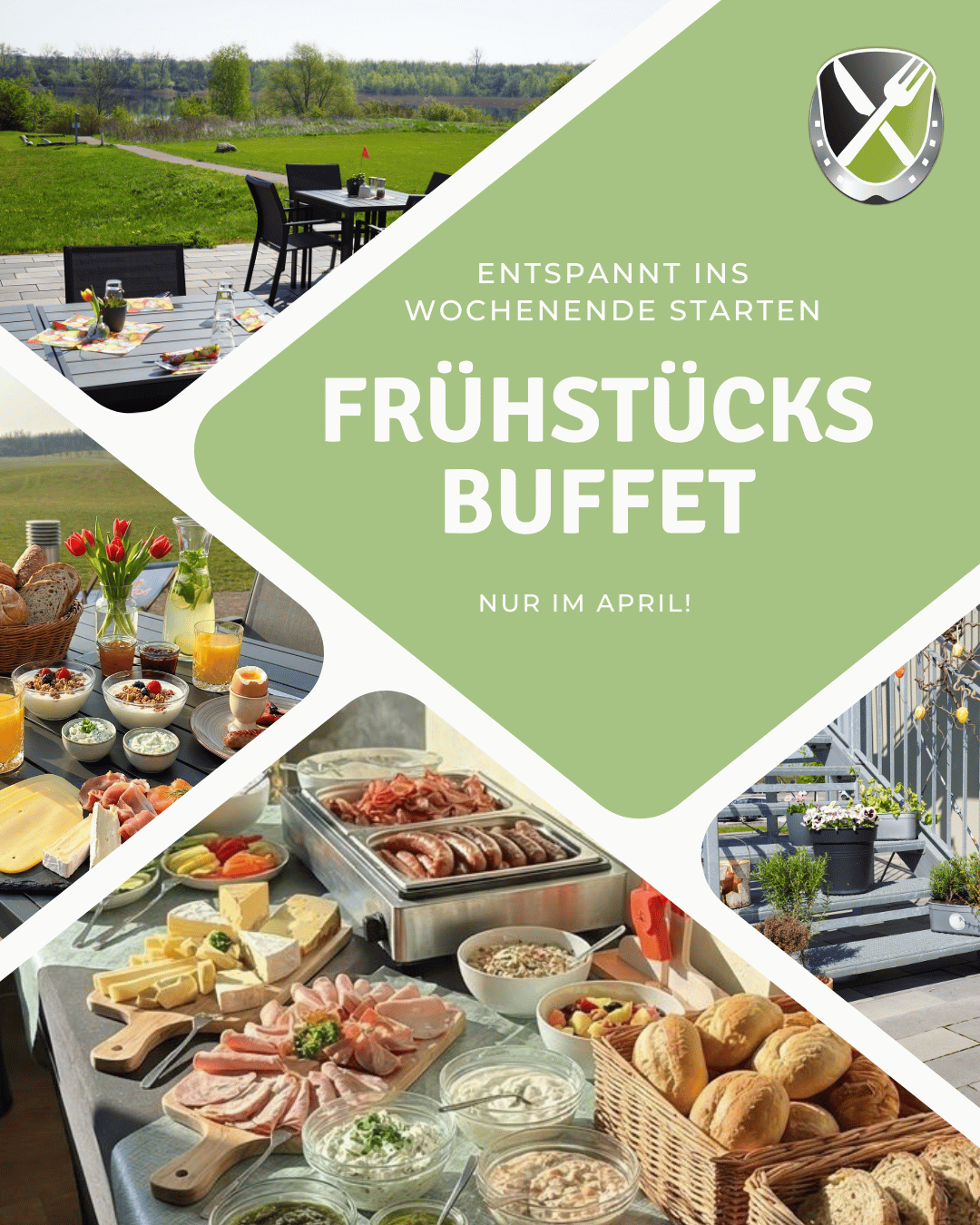 Frühstück am Hufeisensee – reichhaltiges Buffet